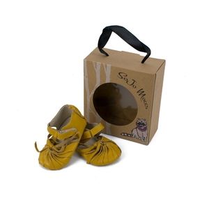 Baby Shoes - Mustard Yellow Leather Baby Sandal